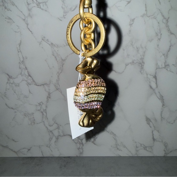 Coach Candy Crystal Keychain Bag charm